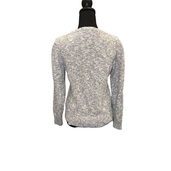 L.L. Bean navy and white knit sweater XS - Picture 2 of 4